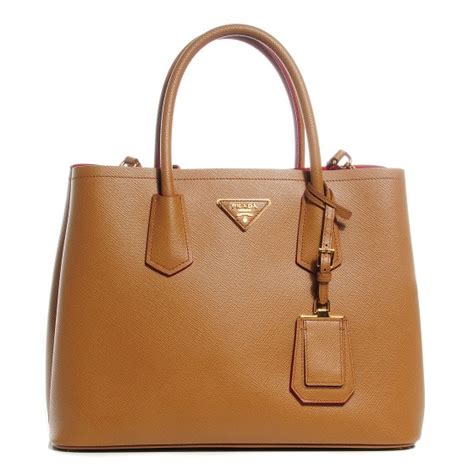 prada saffiano cuir handbag caramel|PRADA Saffiano Cuir Shopping Tote Caramel .